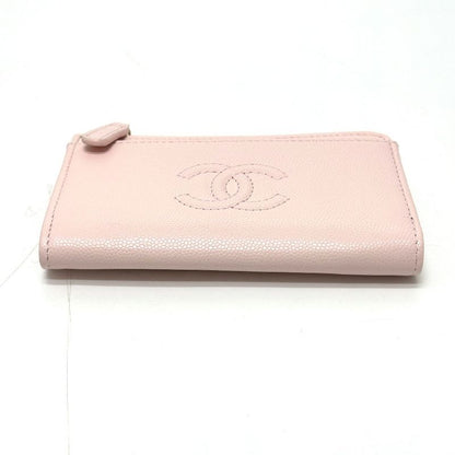 Chanel Card Case Ap4661 Caviar Skin Pink