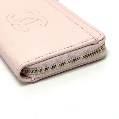Chanel Card Case Ap4661 Caviar Skin Pink