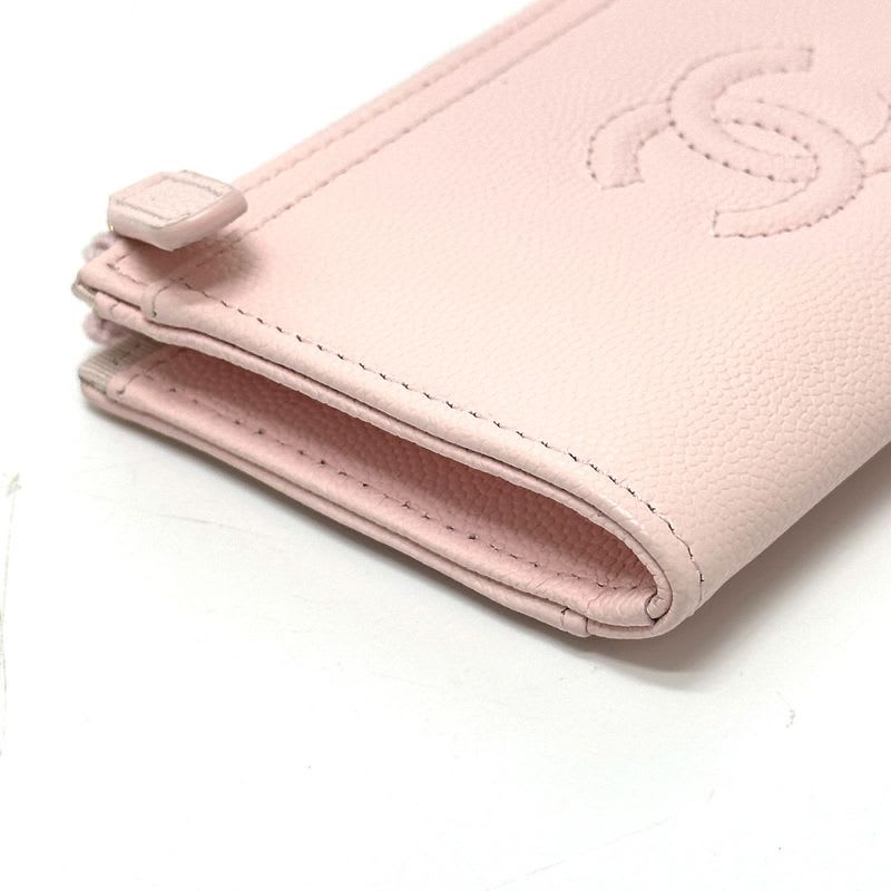 Chanel Card Case Ap4661 Caviar Skin Pink