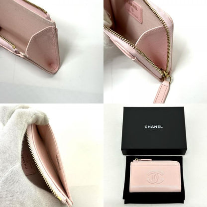 Chanel Card Case Ap4661 Caviar Skin Pink