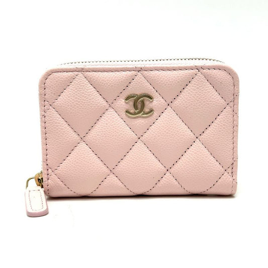 Chanel Coin Case Classic Zip Coin Purse Ap0216 Caviar Skin Pink