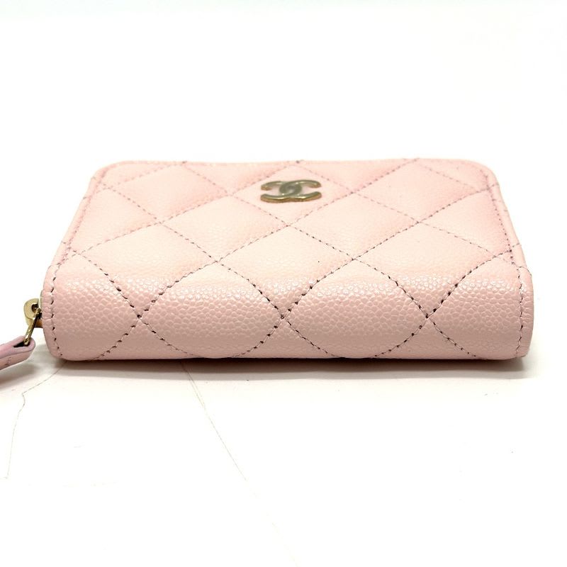 Chanel Coin Case Classic Zip Coin Purse Ap0216 Caviar Skin Pink
