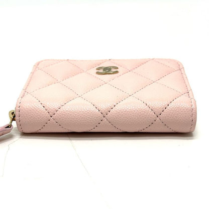 Chanel Coin Case Classic Zip Coin Purse Ap0216 Caviar Skin Pink