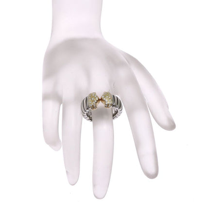 Bvlgari Serpenti Stainless Steel and 18K Yellow Gold Ring