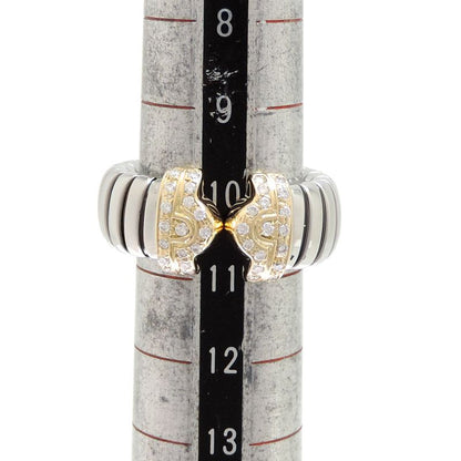 Bvlgari Serpenti Stainless Steel and 18K Yellow Gold Ring