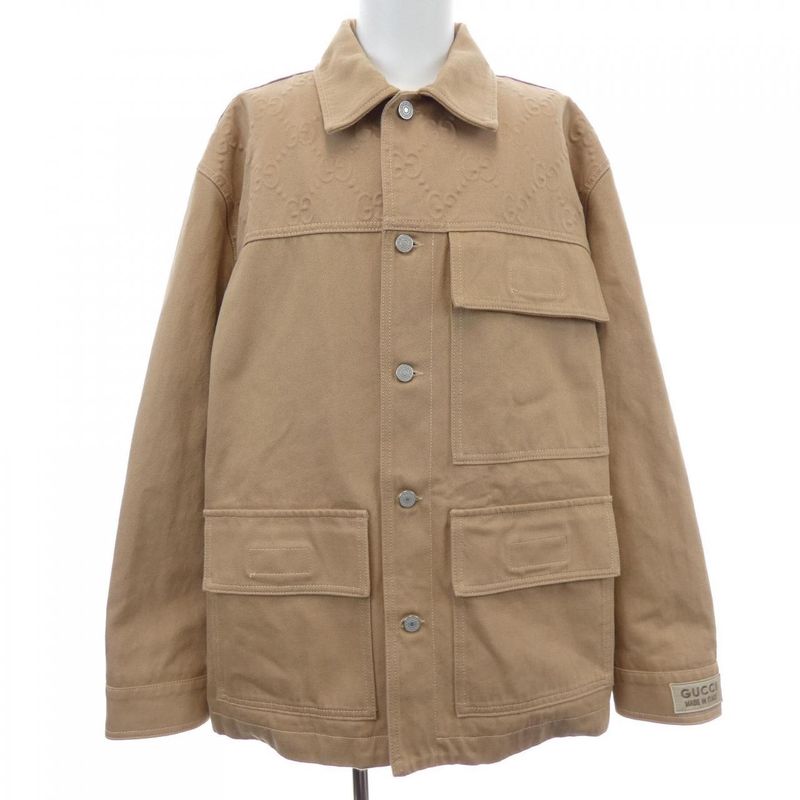 Gucci GG Pattern 766128 Xdcs7 Denim Jacket