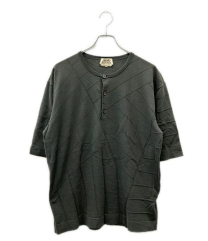 Hermes Short Sleeve Henley Neck Shirt Men's SIZE L Hermes