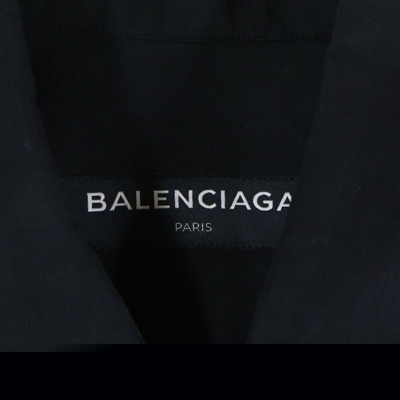 Balenciaga 17AW Archetype Cotton Long Sleeve Shirt Black 485988 Tcb110
