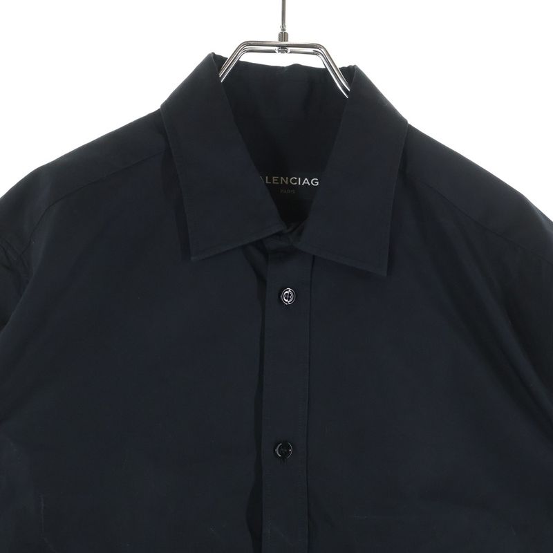 Balenciaga 17AW Archetype Cotton Long Sleeve Shirt Black 485988 Tcb110