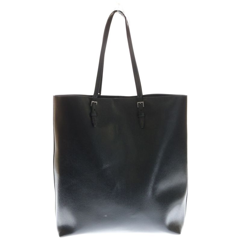 Saint Laurent Paris Shopping BAG Leather Tote Bag Handbag Black Mal607650