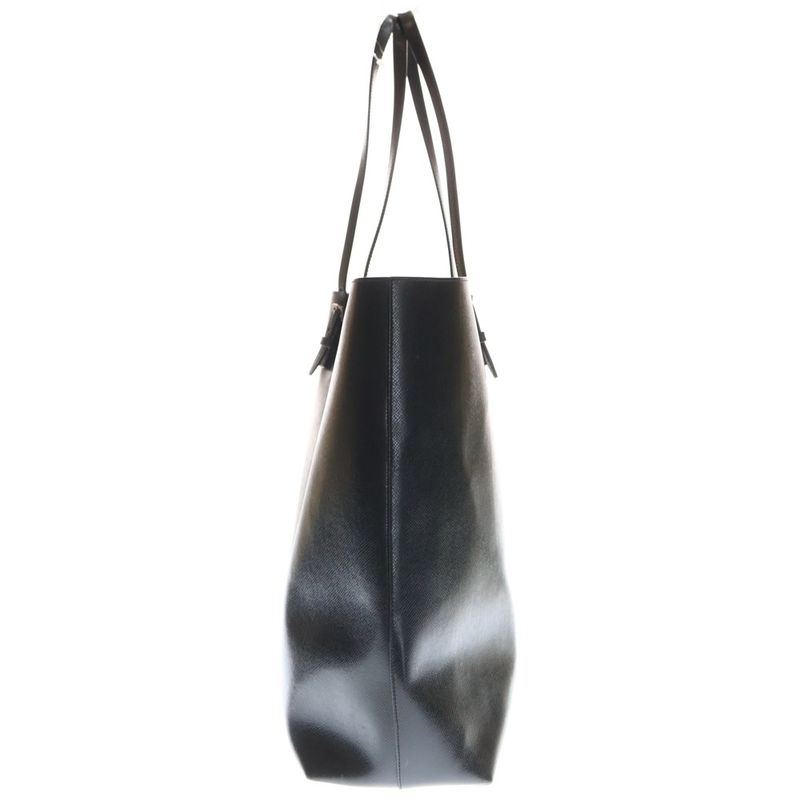 Saint Laurent Paris Shopping BAG Leather Tote Bag Handbag Black Mal607650