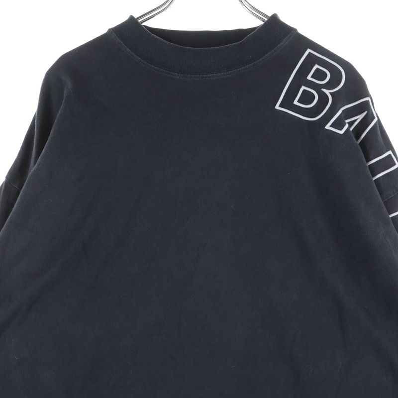 Balenciaga 23AW Logo Embroidery Vintage Processing Long Sleeve T-shirt Long