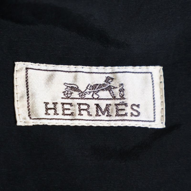 Hermes Zip-up V-neck Cardigan Black