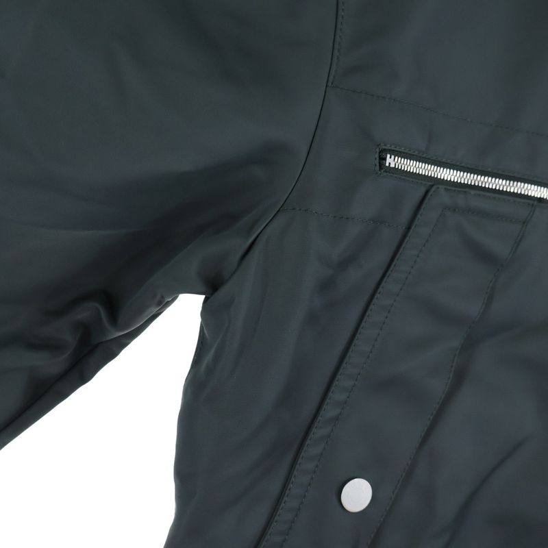 Hermes Technical Satin Straight Jacket Khaki