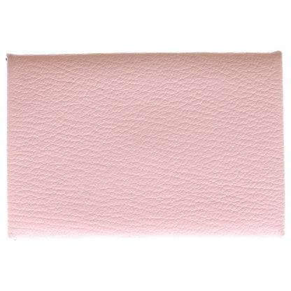 Hermes Calvi Rose Sakura Chevre Coin Case Wallet Accessory Pouch Pink Leather D