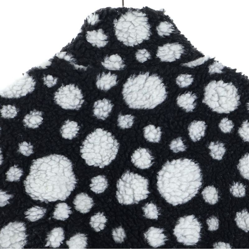 Louis Vuitton 23SS ×YK Yayoi Kusama Infinity Dot Boa Fleece Zip Up Jacket