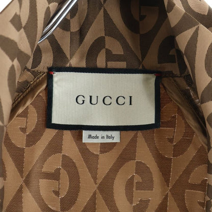 Gucci G Lambas Allover Jacquard Nylon Zip Up Track Jacket Blouson Jacket Brown