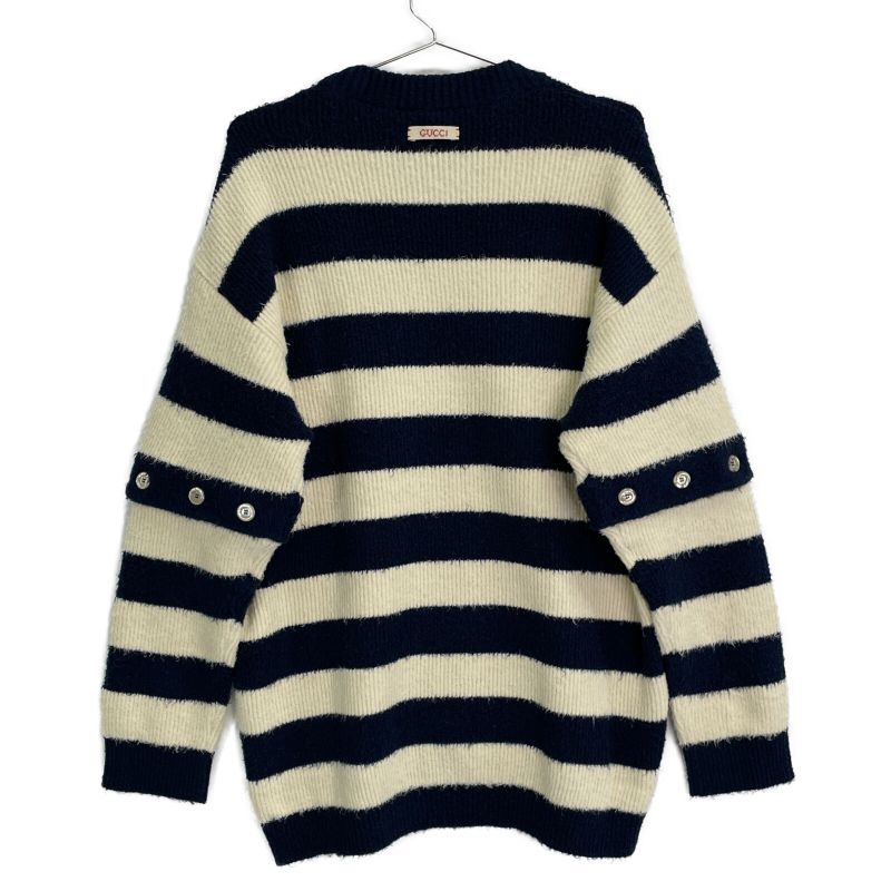Gucci 742803 Navy X White Stripe Pull Over S