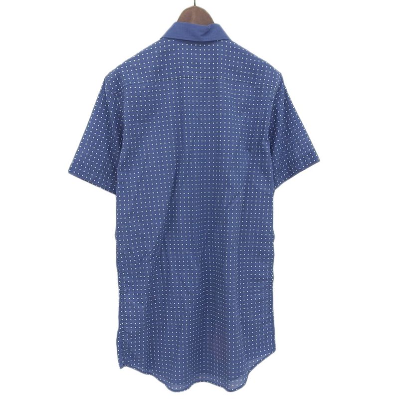 Gucci Tom Ford Period Dot Pattern Short Sleeve Shirt Tops Men's Blue 40 324812