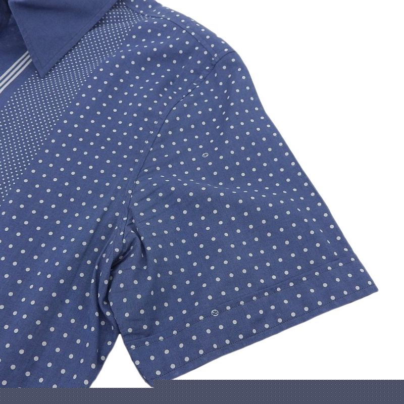 Gucci Tom Ford Period Dot Pattern Short Sleeve Shirt Tops Men's Blue 40 324812