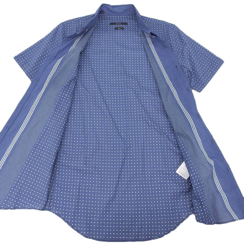 Gucci Tom Ford Period Dot Pattern Short Sleeve Shirt Tops Men's Blue 40 324812