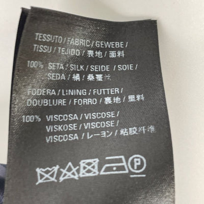 Balenciaga 20AW 642234 Navy Back To Front Trench Dress Satin Dress Coat 34