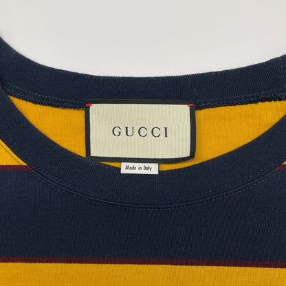 Gucci Yellow 545869 Bijou Sequin Embroidery Border Oversized T-shirt S