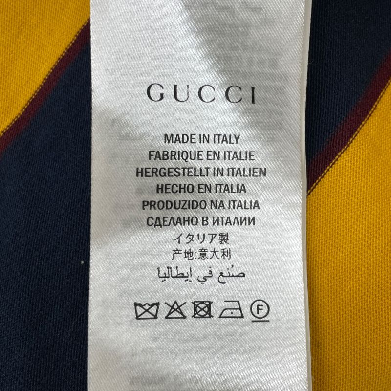 Gucci Yellow 545869 Bijou Sequin Embroidery Border Oversized T-shirt S