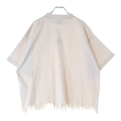 Balenciaga 24SS Unity Sports ICON Cropped Logo Embroidery Destroyed Crew Neck