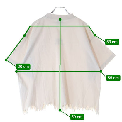 Balenciaga 24SS Unity Sports ICON Cropped Logo Embroidery Destroyed Crew Neck