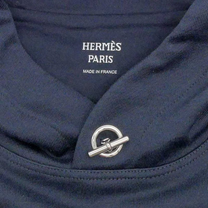 Hermes Footed Parka Sweat Blue Marine Size 40 Apparel Clothes