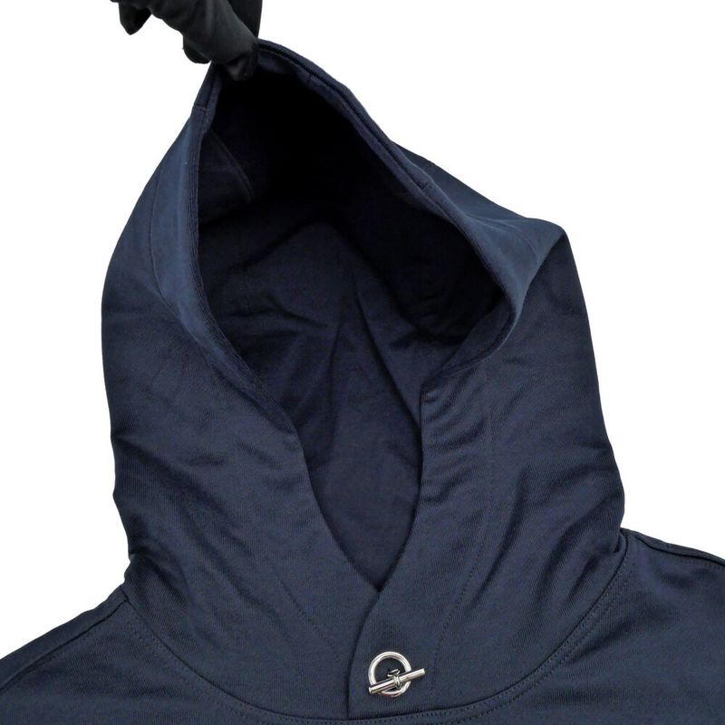 Hermes Footed Parka Sweat Blue Marine Size 40 Apparel Clothes