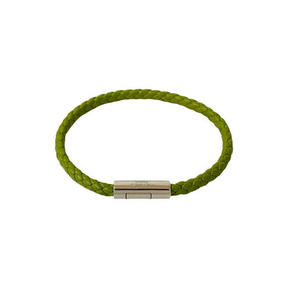 Hermes Goliath Braided Leather Bracelet Bangle Accessory Light
