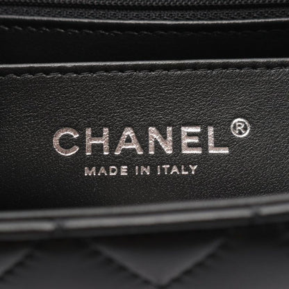 Chanel Shoulder Bag Matelasse Top Handle Mini Flap As2431 Black Lambskin Top