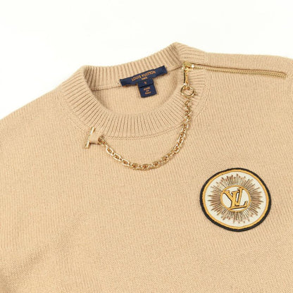 Louis Vuitton Knit Chain Detail Patch Sweater Rw222wfz 3fnkl 36 Cashmere Knit