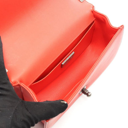 Chanel Shoulder Bag Boy Chanel Small Red Lambskin Boy Chanel Chain Shoulder