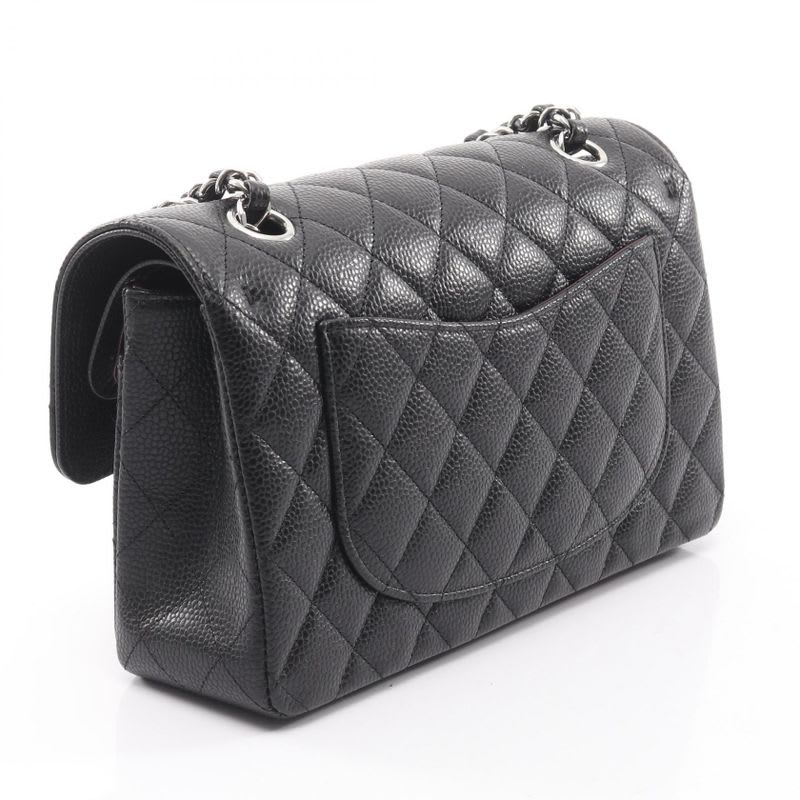 Chanel Shoulder Bag Matelasse W Flap A01113 Black Leather Matelasse Double Flap