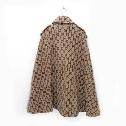 Gucci Cape GG Pattern Beige Dark Brown S Size 610488 Women's Apparel