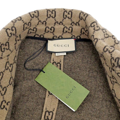 Gucci Cape GG Pattern Beige Dark Brown S Size 610488 Women's Apparel