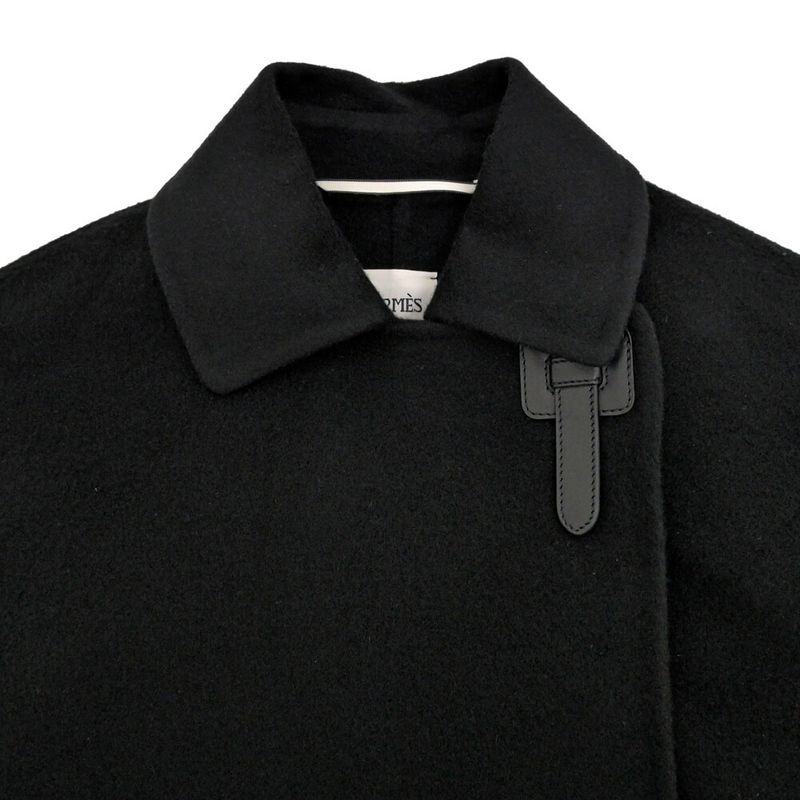 Hermes Cashmere Coat Black 32 Sizes 22aw2h0128da Women's Apparel Clothes