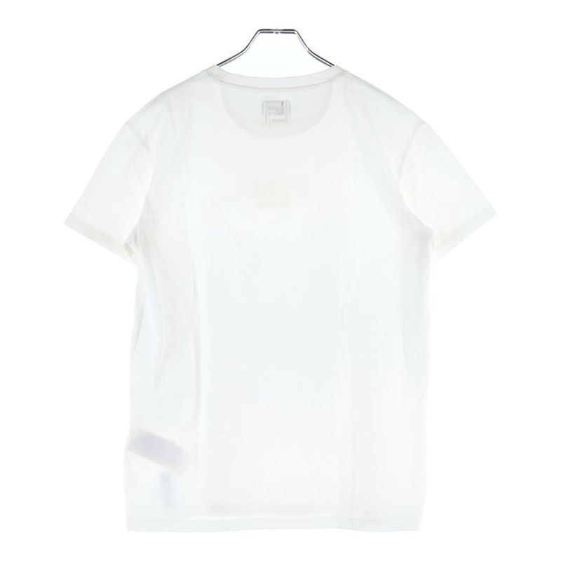 Fendi Front Logo Short Sleeve T-shirt Cut And Sewn White Fy1319atla