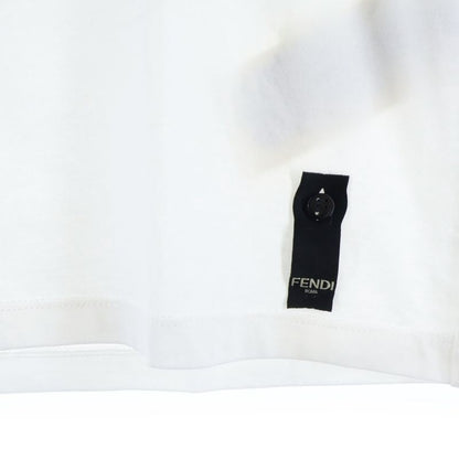 Fendi Front Logo Short Sleeve T-shirt Cut And Sewn White Fy1319atla