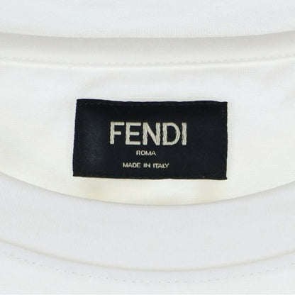 Fendi Front Logo Short Sleeve T-shirt Cut And Sewn White Fy1319atla