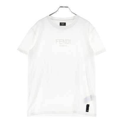 Fendi Front Logo Short Sleeve T-shirt Cut And Sewn White Fy1319atla