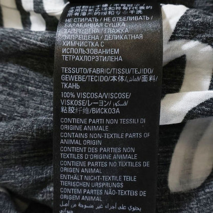 Balenciaga 23AW Allover Logo Silk Short Sleeve Shirt Black White 681813