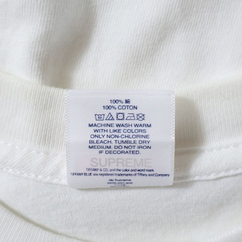 Supreme 21AW ×tiffany & Co Box Logo Tee Tiffany & Co Box Logo Print Short