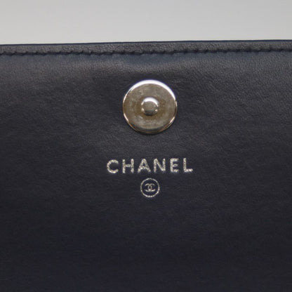Chanel No 20 Navy Lambskin Boy Chanel Silver Hardware Chain Wallet Chain Long