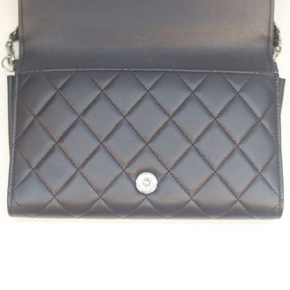 Chanel No 20 Navy Lambskin Boy Chanel Silver Hardware Chain Wallet Chain Long