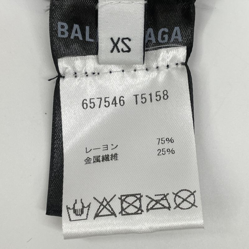 Balenciaga 657546 20 Years Black Ribbon Tie Knit Dress XS