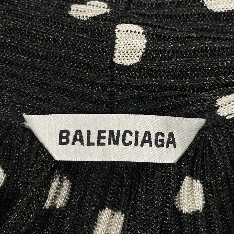 Balenciaga 657546 20 Years Black Ribbon Tie Knit Dress XS